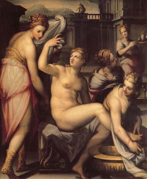 Naldini, Giovanni Battista Bathsheba Bathing oil painting picture